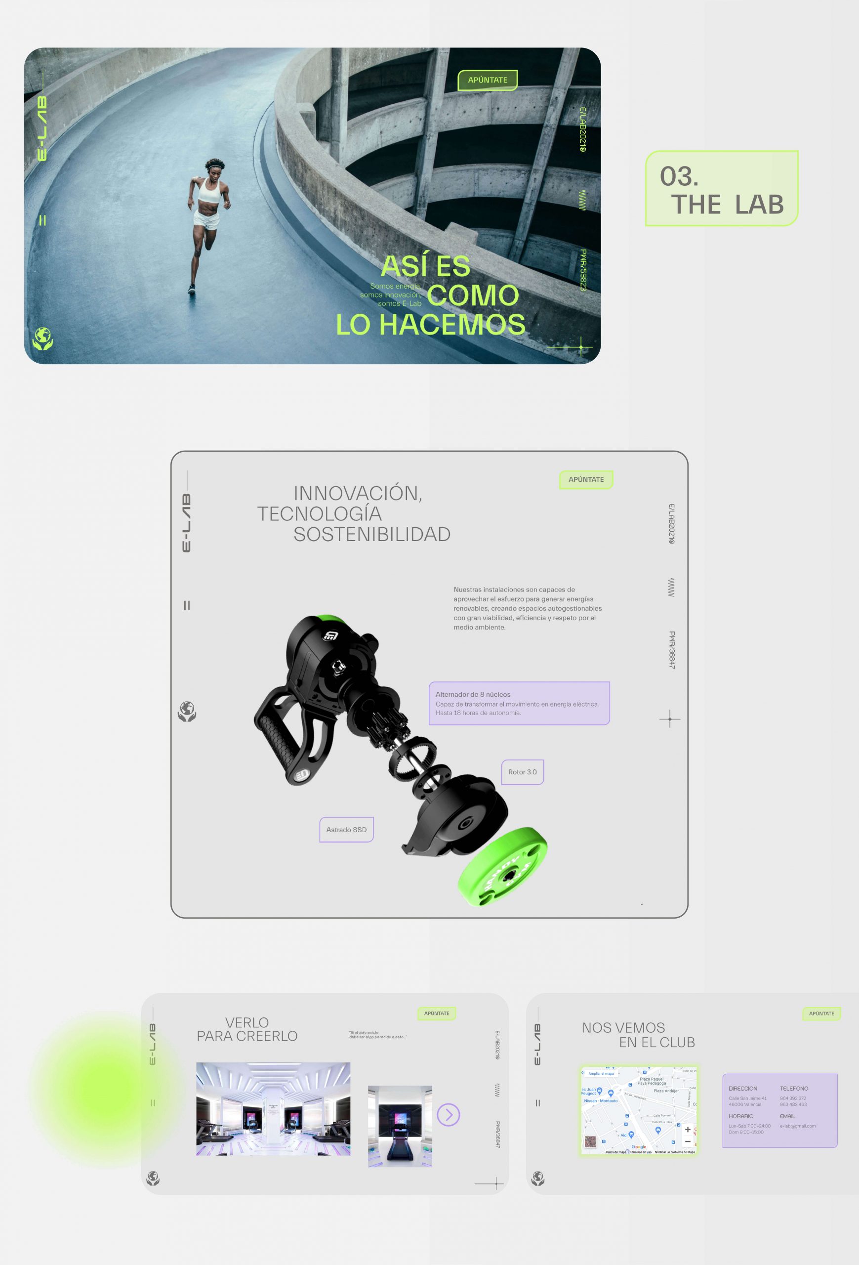 Diseño y programación web de E-LAB Gimnasio Sostenible