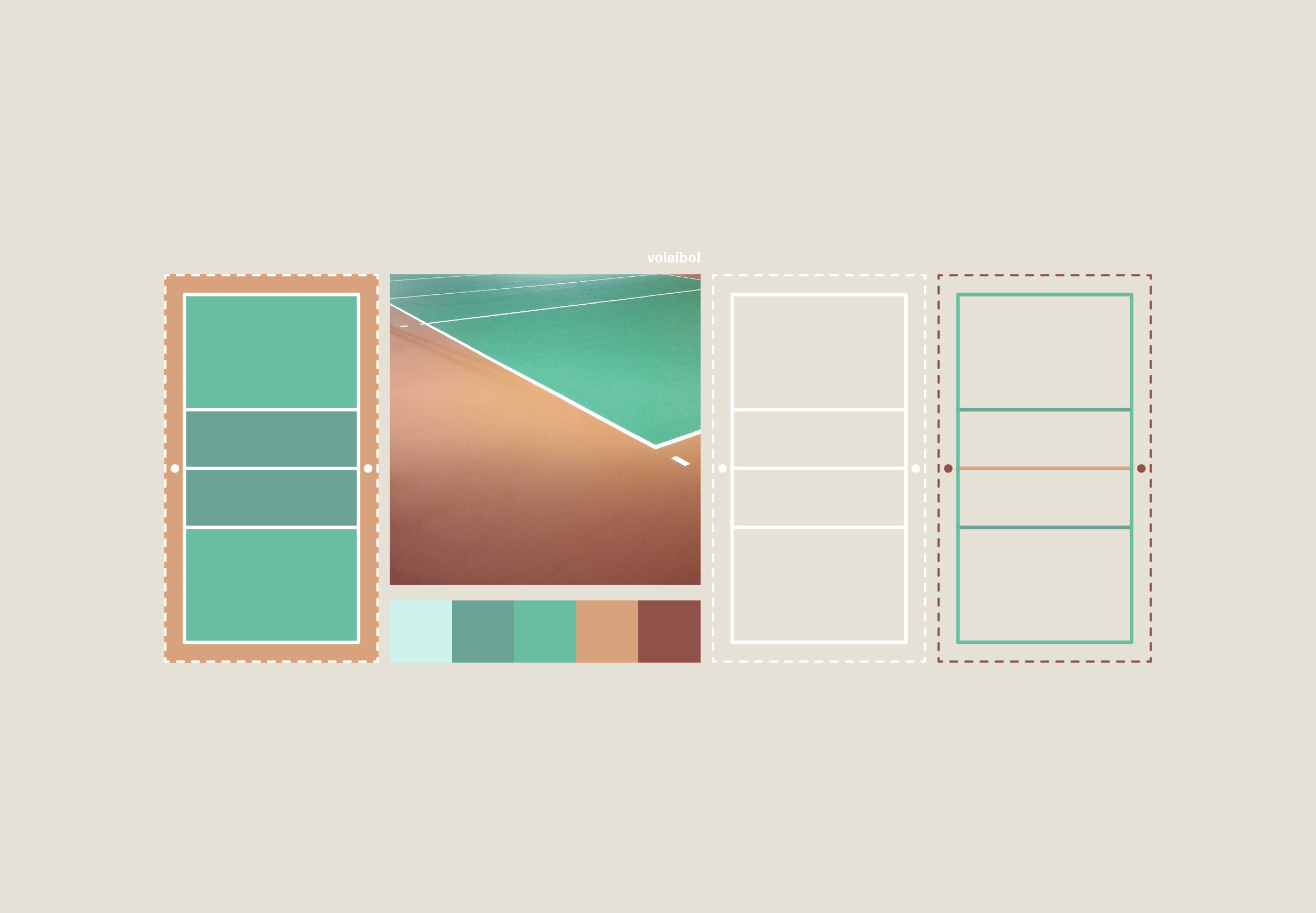 Proyecto de rotulación interior para las salas del Gimnasio Bellès en Segorbe. Una idea de diseño que parte de las líneas, colores y formas geométricas que se trazan en instalaciones deportivas, canchas y pistas de distintos juegos como el football americano o el atletismo. A base de plantillas de vinilo y trepas de glasspack cortadas por control numérico, los pintores trasladan a la pared un diseño complejo y casi abstracto de caminos que se cruzan con colores complementarios, recorriendo todo el espacio.