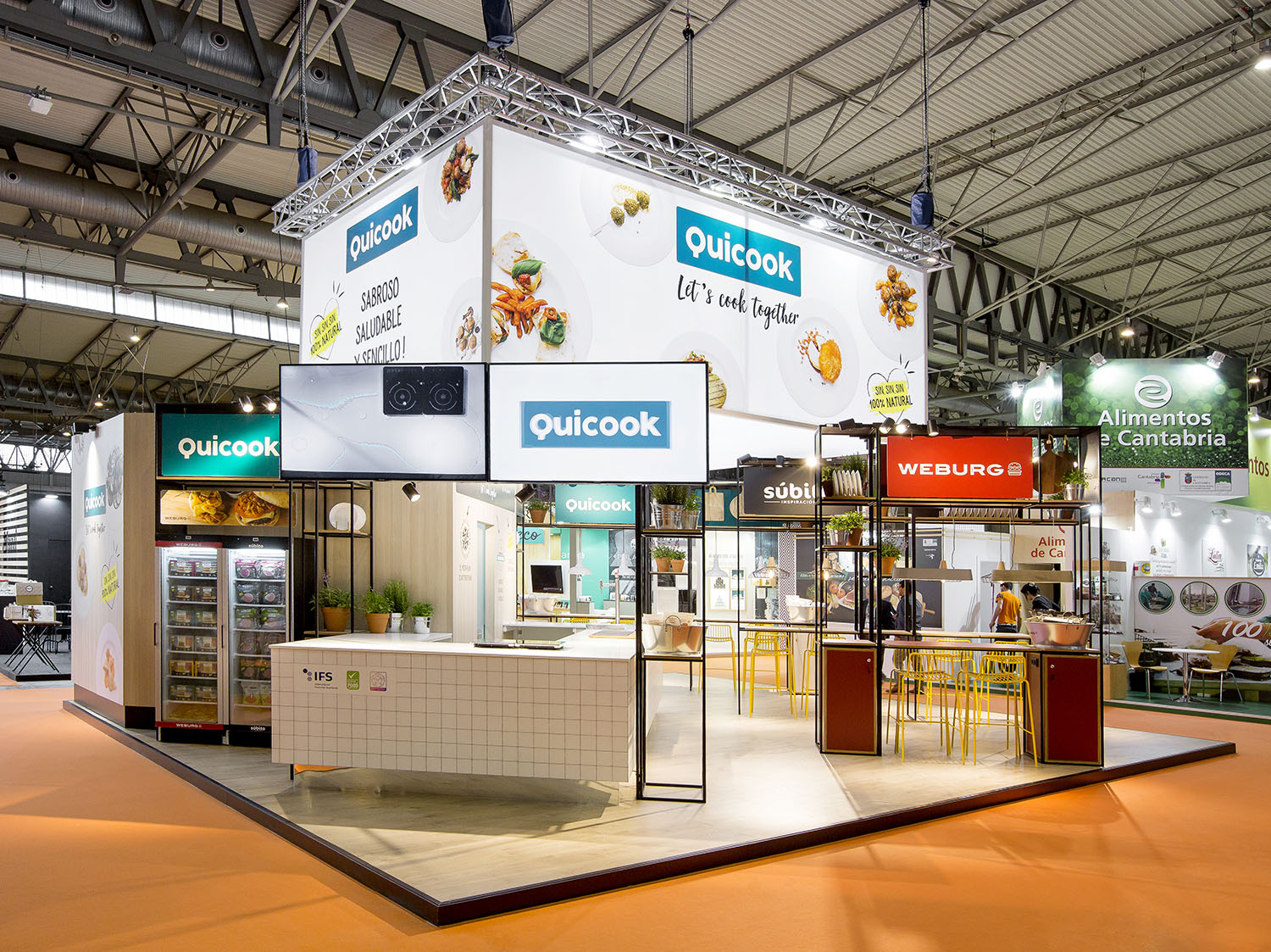 Proyecto de diseño de Stand para Quicook Foods en la Feria Alimentaria 2018 de Barcelona