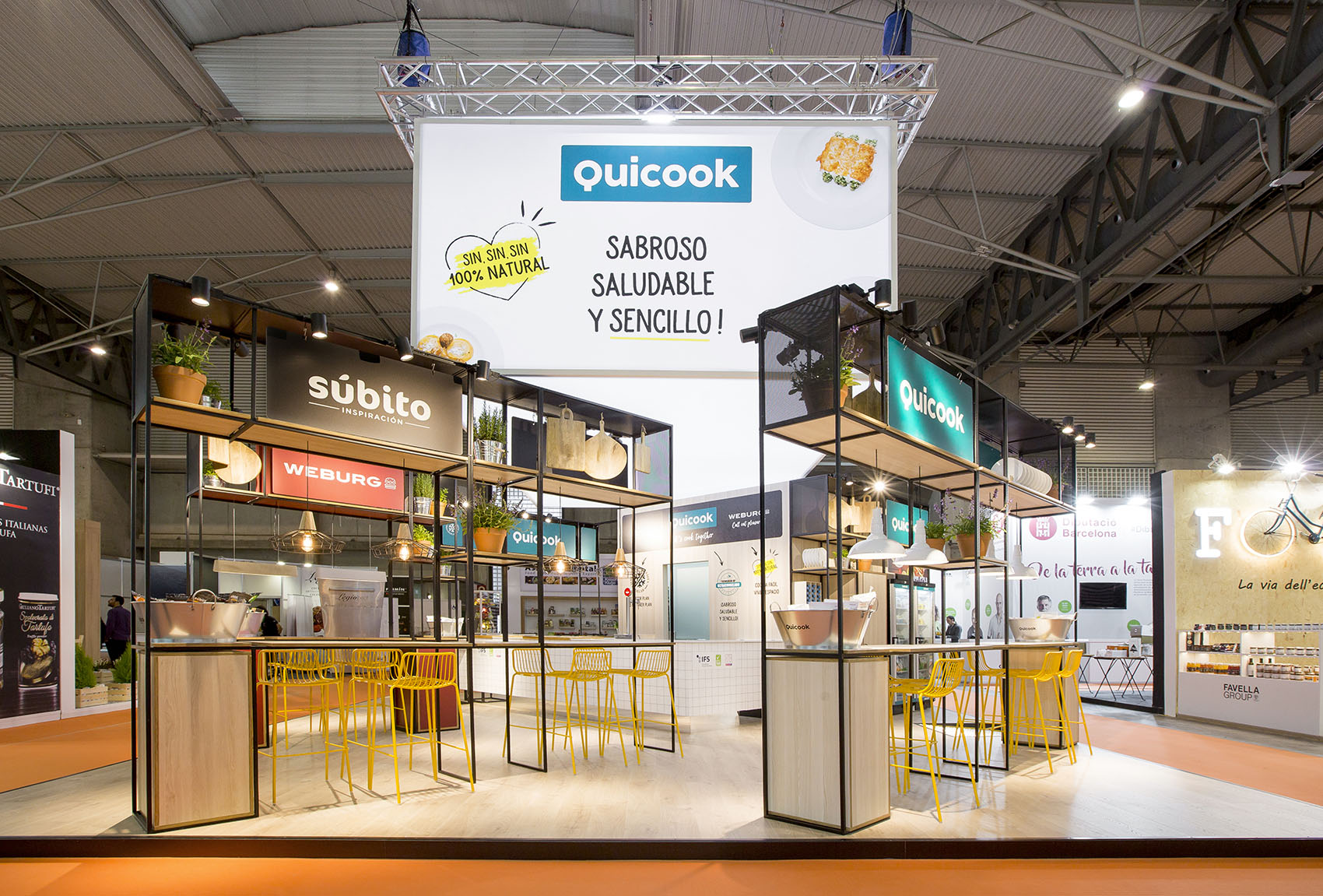 Proyecto de diseño de Stand para Quicook Foods en la Feria Alimentaria 2018 de Barcelona