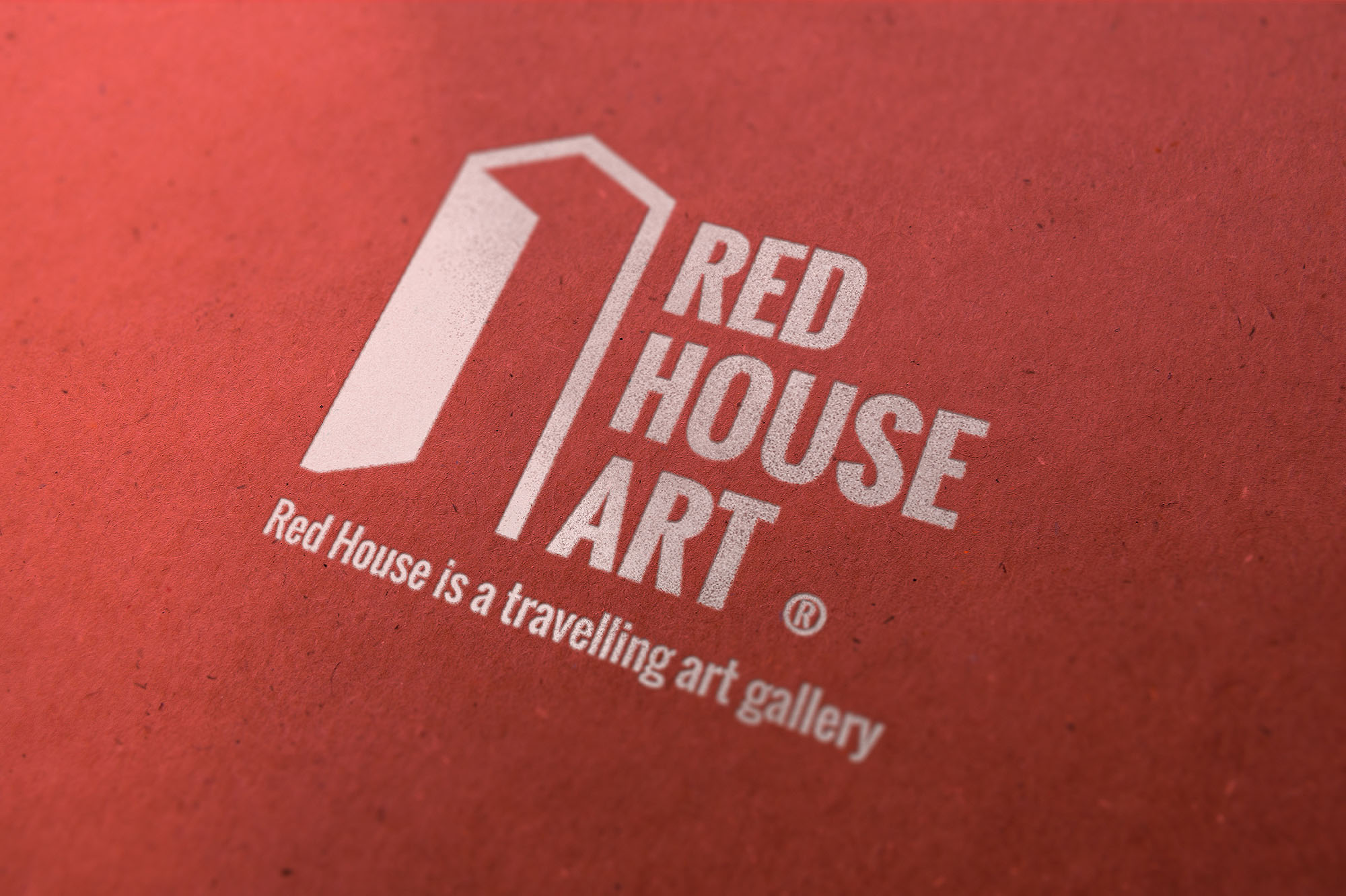 Proyecto de identidad corporativa para Red House Art, a travelling art gallery