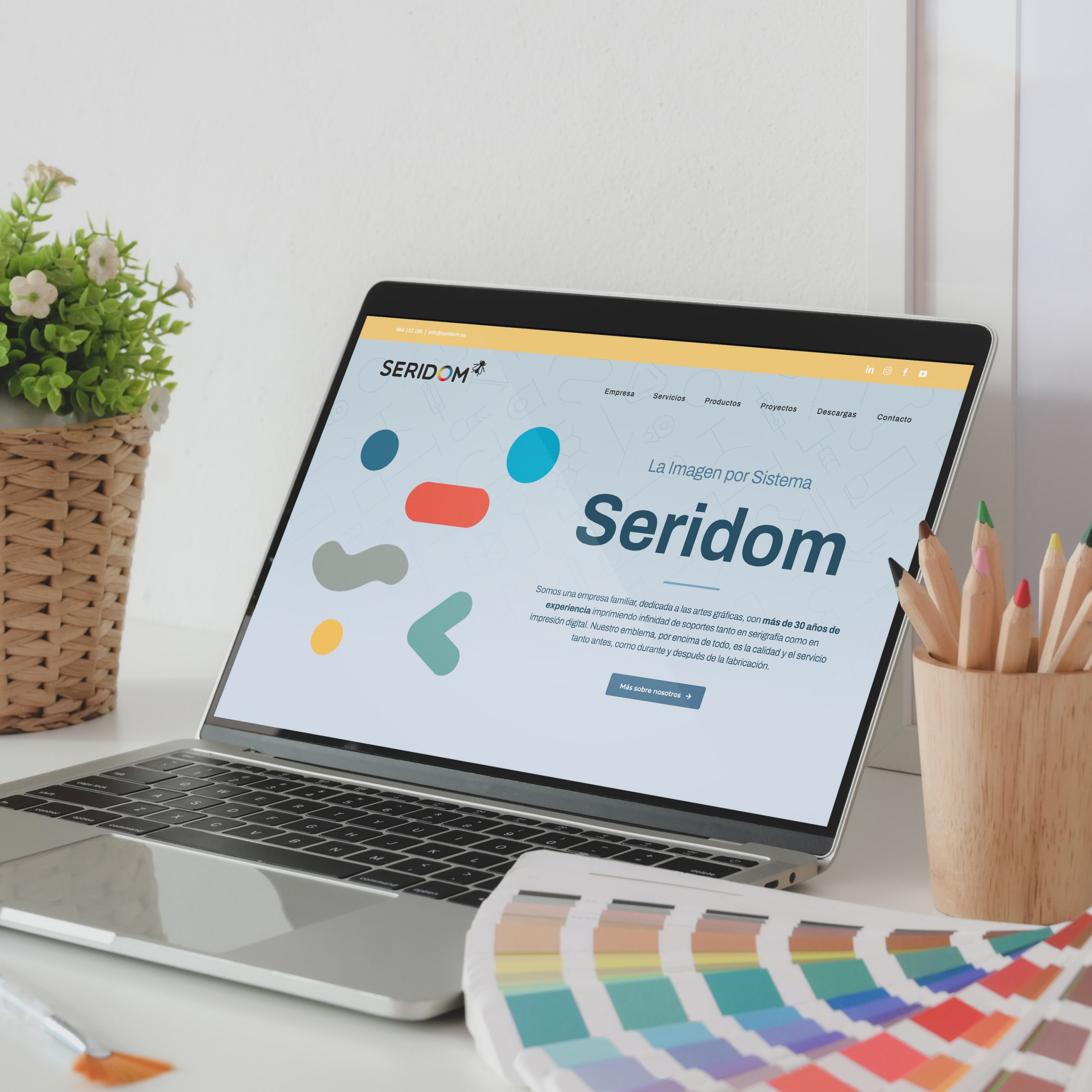 Diseño web de Servicios y Productos de Seridom