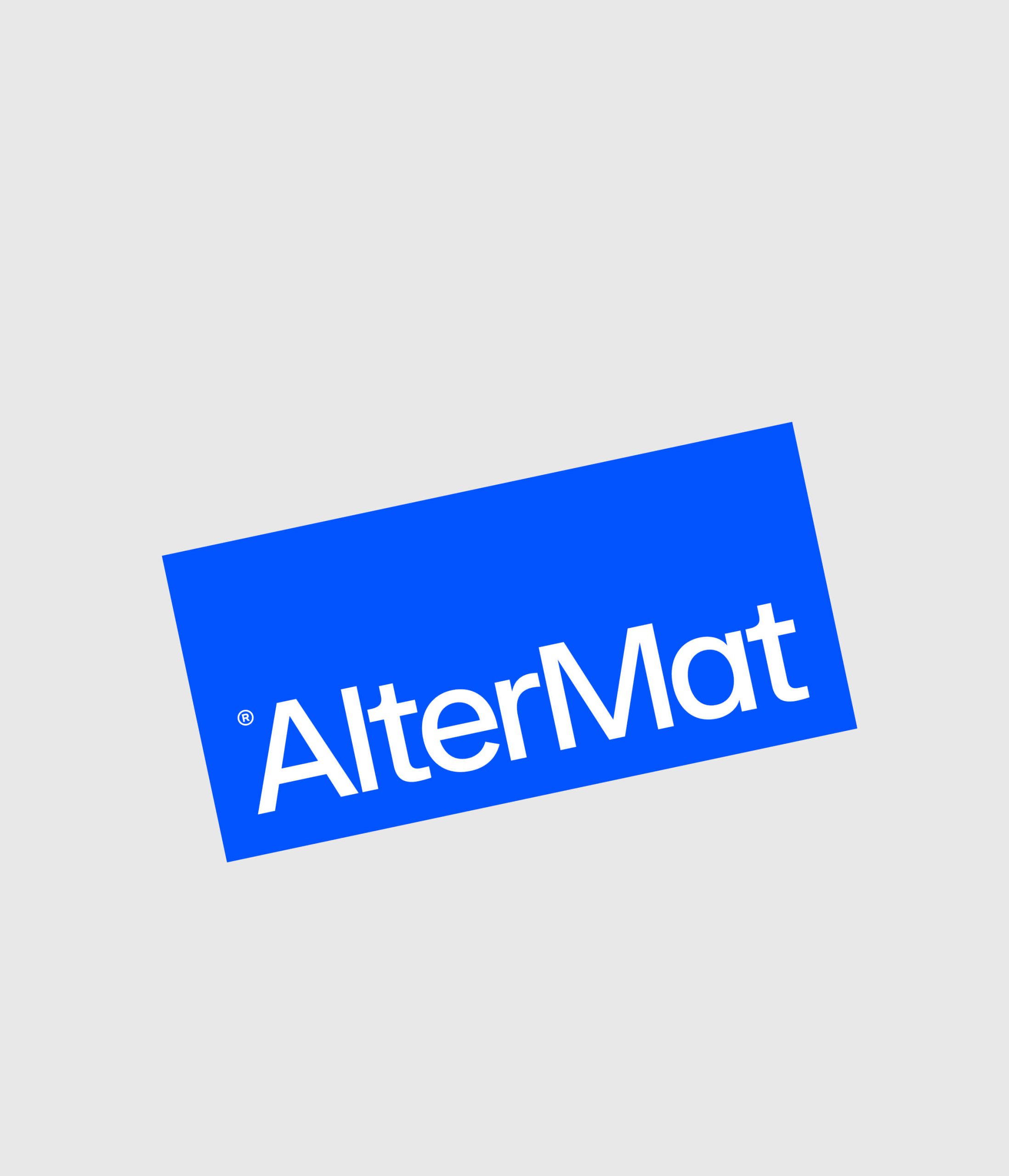 Identidad gráfica AlterMat materiales y soluciones sostenibles para la construcción. Identidad gráfica AlterMat materiales y soluciones sostenibles para la construcción.