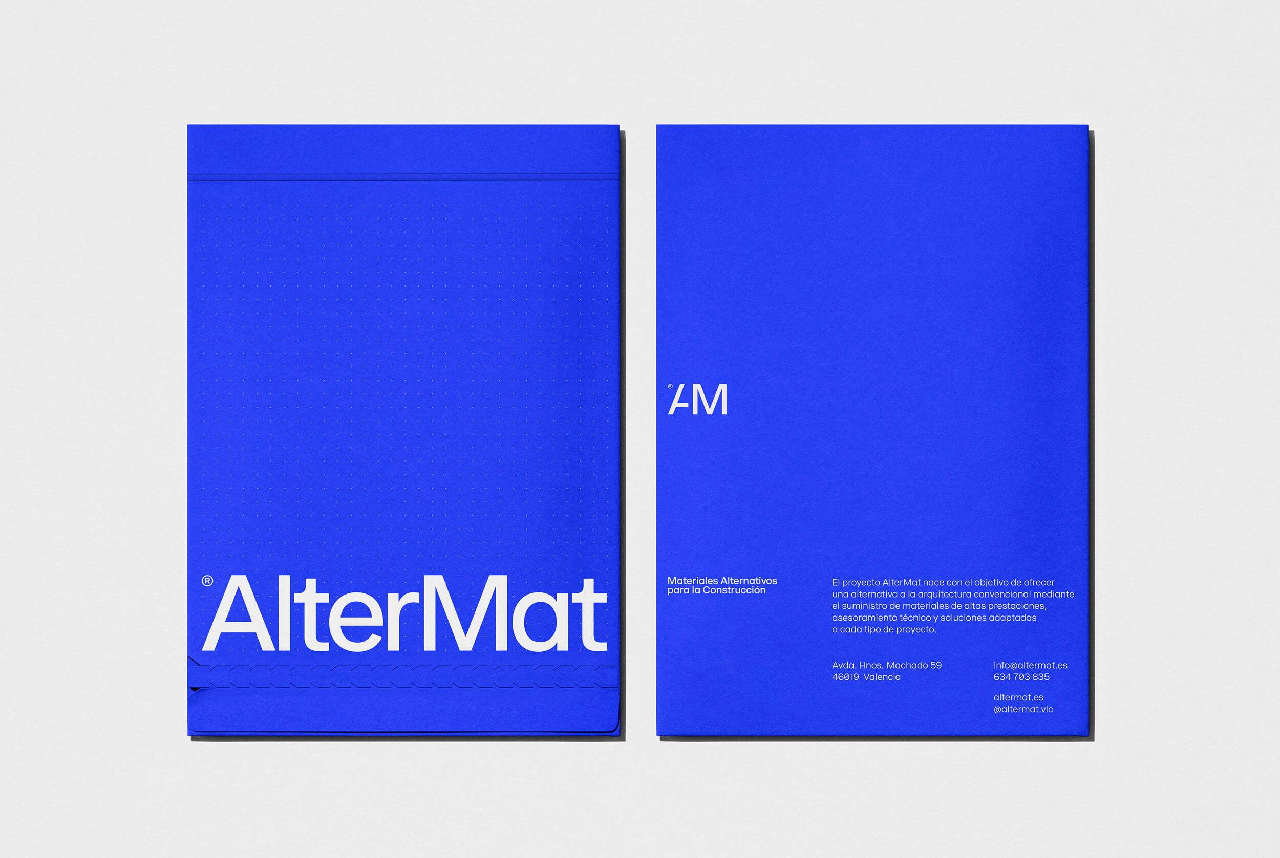 Identidad gráfica AlterMat materiales y soluciones sostenibles para la construcción. Identidad gráfica AlterMat materiales y soluciones sostenibles para la construcción.