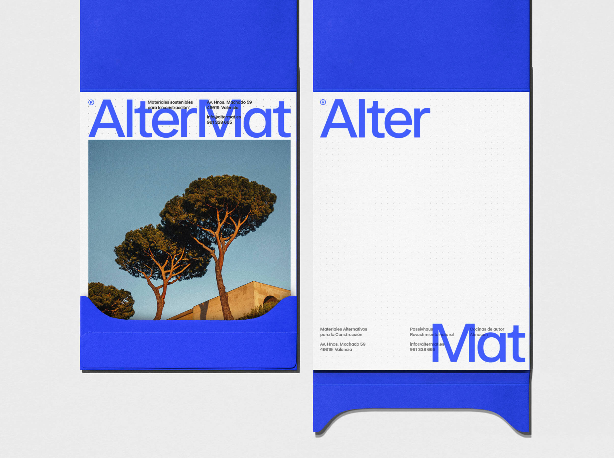 Identidad gráfica AlterMat materiales y soluciones sostenibles para la construcción. Identidad gráfica AlterMat materiales y soluciones sostenibles para la construcción.