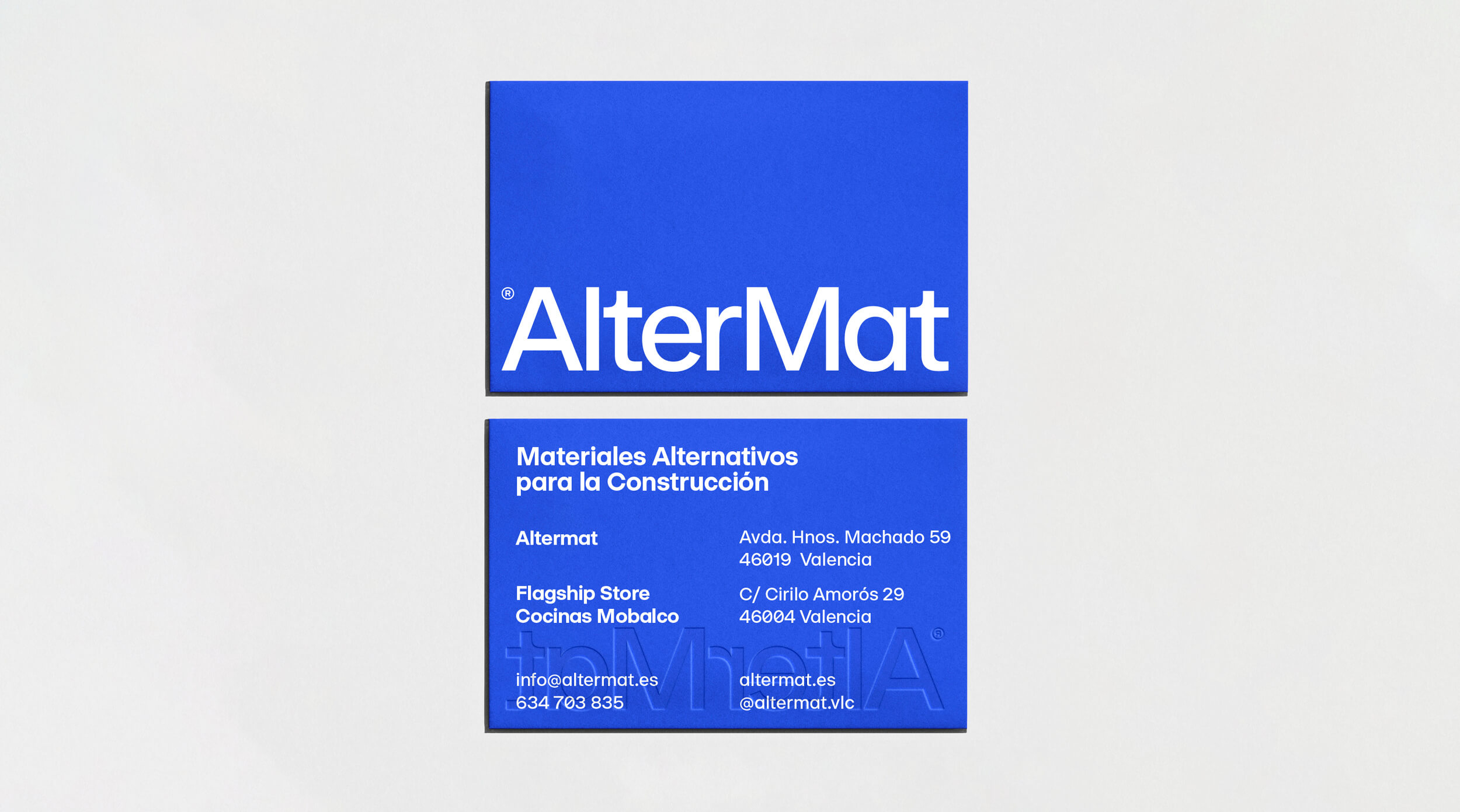 Identidad gráfica AlterMat materiales y soluciones sostenibles para la construcción. Identidad gráfica AlterMat materiales y soluciones sostenibles para la construcción.