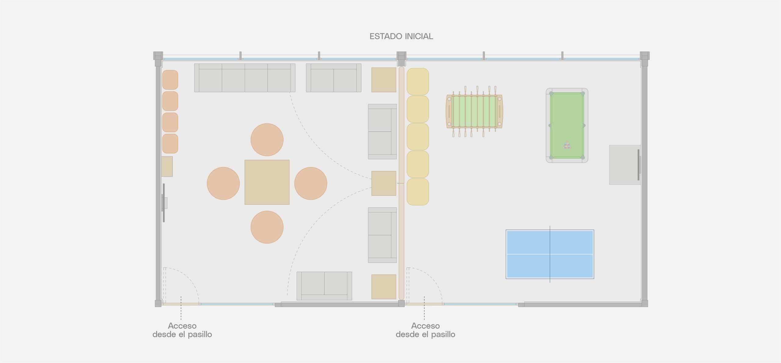 Proyecto de interiorismo sala de juegos Resa Damià Bonet de Valencia.