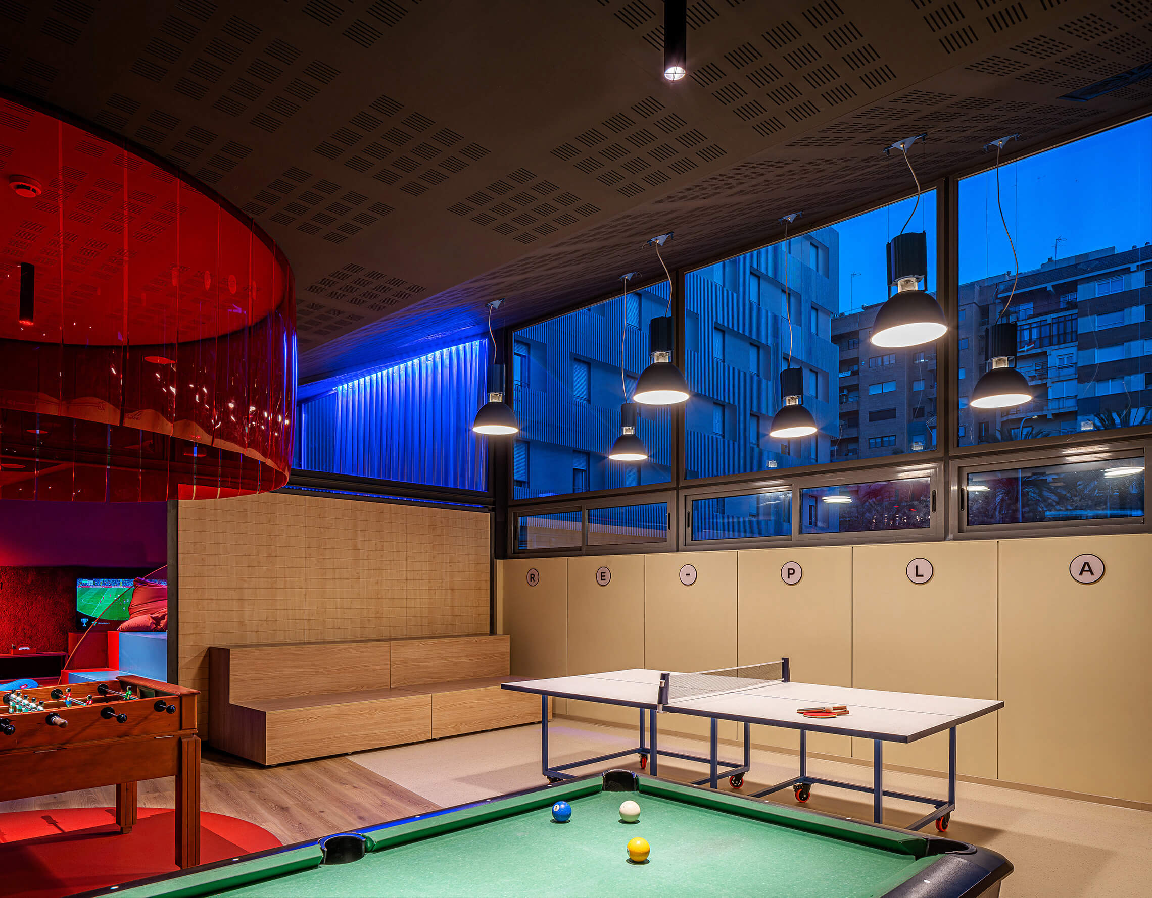 Proyecto de interiorismo sala de juegos Resa Damià Bonet de Valencia.