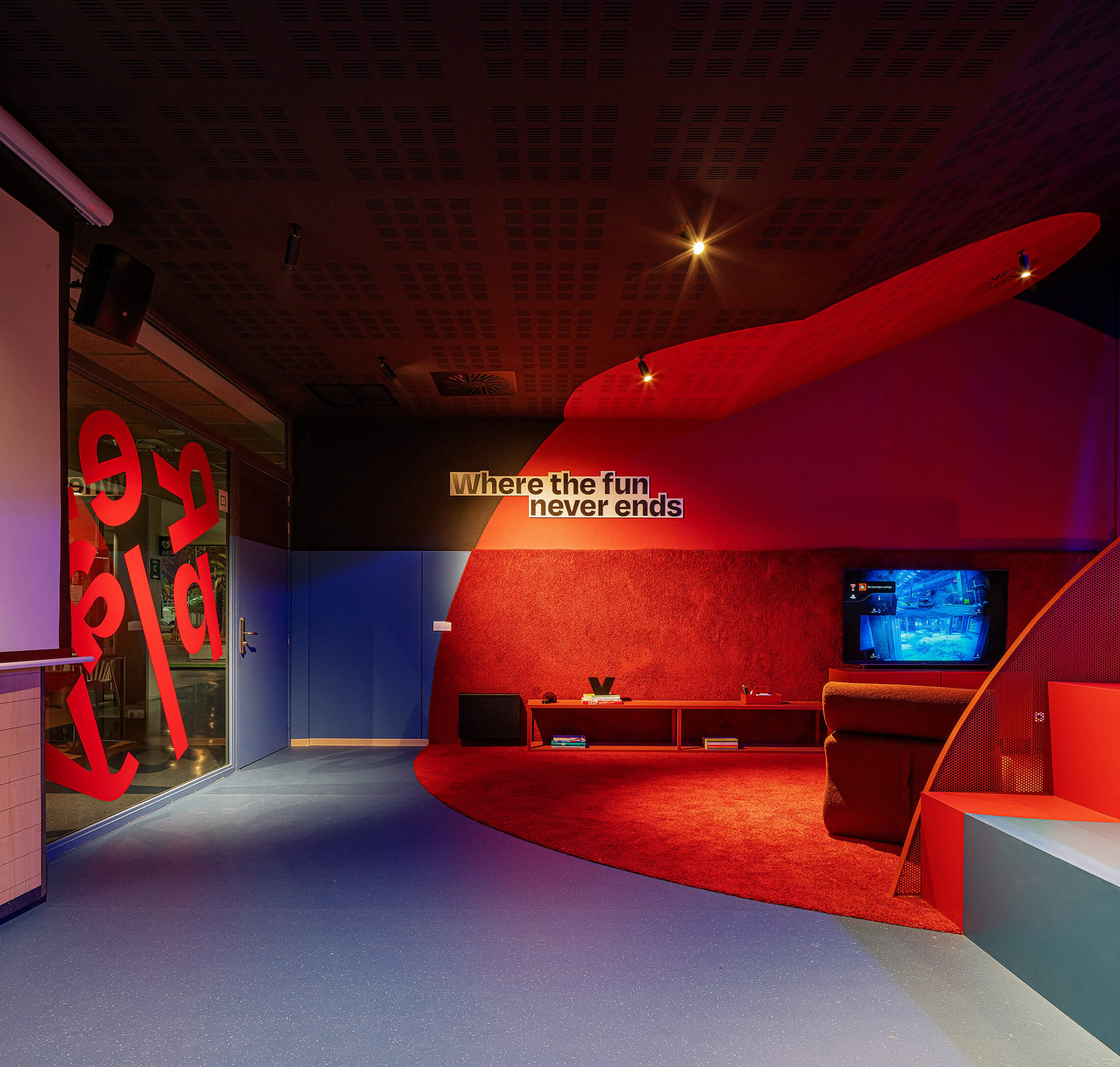 Proyecto de interiorismo sala de juegos Resa Damià Bonet de Valencia.